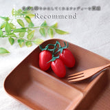 日本製 木目調 分隔餐盤 2件組｜日常輕量樹脂餐盤 露營餐具 分格盤 早午餐盤 兒童餐盤