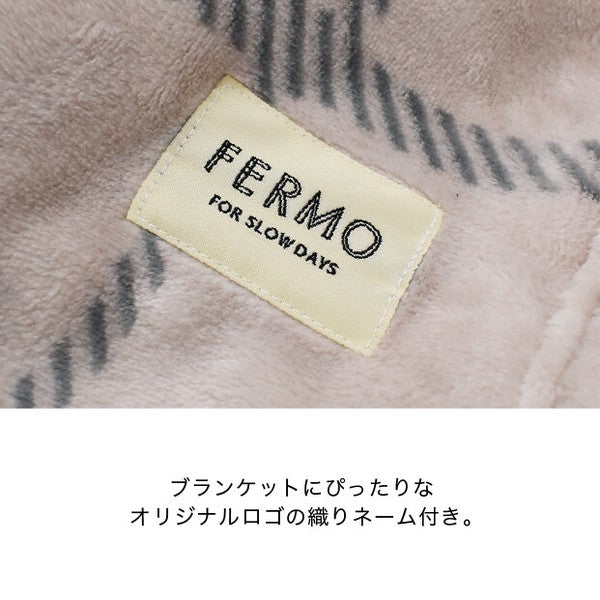日本 FERMO 北歐風格紋法蘭絨毯 100×140cm｜居家毯 沙發毯 午睡毯 保暖毯