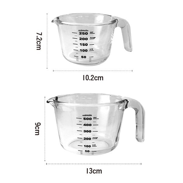 日本 atomico 耐熱玻璃刻度杯量杯 250ml 500ml｜一杯搞定量測・攪拌・加熱 咖啡量杯 烘焙量杯