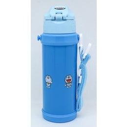 日本 小叮噹不鏽鋼水壺 800ml｜附背帶 直飲水壺 兒童水壺 - 富士通販