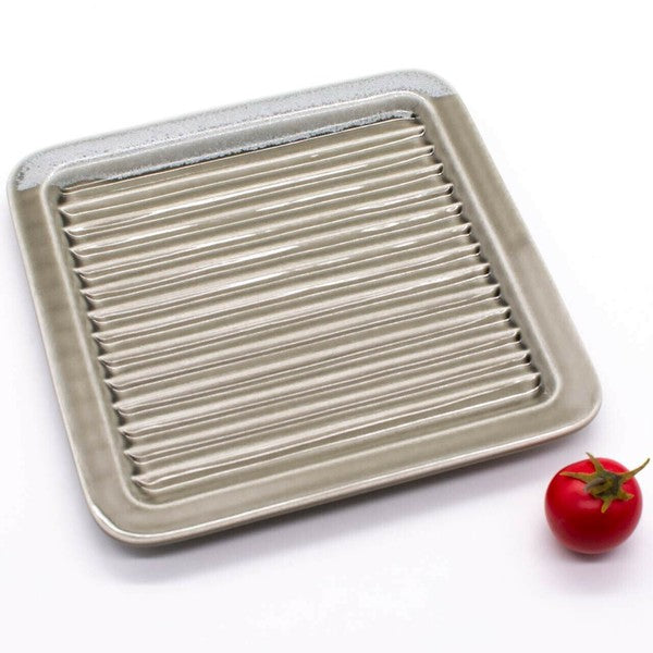 日本製 美濃燒 Aito 酥脆波紋吐司盤 | ITSUMO 吐司專用盤 吐司盤 麵包盤 炸物盤 燒烤盤