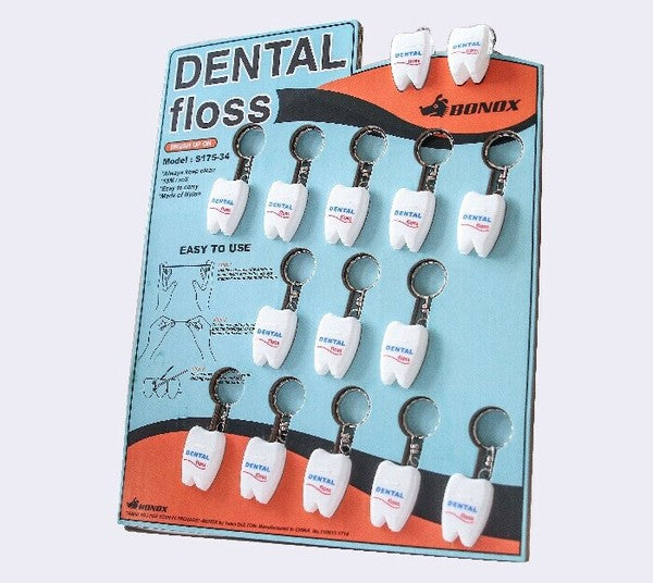 日本 DULTON 攜帶式牙線盒鑰匙圈 | 牙線盒 牙線 牙齒清潔 剔牙 預防蛀牙 隨身攜帶 創意禮物