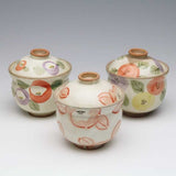 日本製 手繪陶瓷紅色吉祥紋蓋碗 | 蒸蛋碗 甜點碗 茶碗蒸 日本碗 帶蓋碗 湯盅 湯碗 燕窩碗 新年碗盤