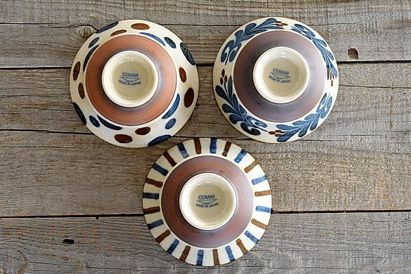 日本製 美濃燒 南風手繪4吋碗 | 粗陶碗 釉下彩 飯碗 餐碗 日式碗 陶瓷碗 多用碗 小碗 飯茶碗