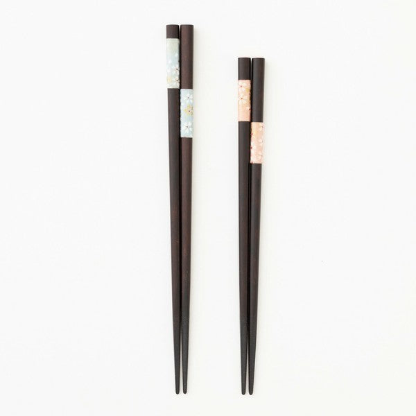 日本製 紙櫻花木筷子21/23cm |  櫻花圖案 夫妻筷 對筷