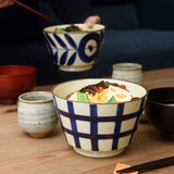 日本製 natural69 波佐見燒 焦吳須丼碗 | 陶瓷碗 大碗 深碗 丼飯碗 烏龍麵碗 碗公 高台碗