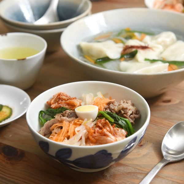 日本製 波佐見燒 北歐雛菊陶瓷碗 | 飯碗 湯碗 寬口碗 深碗 小丼碗 花朵碗 陶瓷飯碗 西山窯