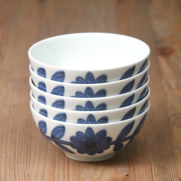 日本製 波佐見燒 北歐雛菊陶瓷碗 | 飯碗 湯碗 寬口碗 深碗 小丼碗 花朵碗 陶瓷飯碗 西山窯