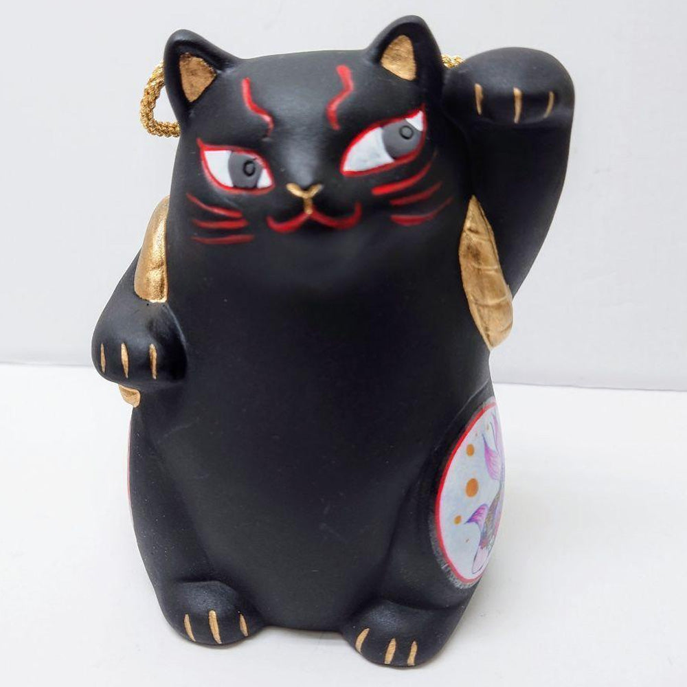 日本製 瀨戶燒 歌舞伎招財貓 貯存錢︱H12CM 白貓 黑貓 撲滿 存錢筒 陶瓷擺飾 收藏 禮盒
