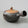 日本製 常滑燒 平丸黒掛分茶壺、九州秋光茶壺 - 富士通販