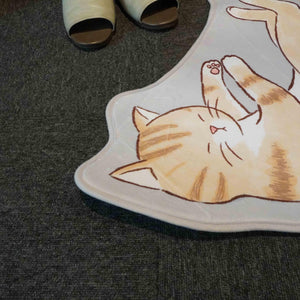 日本空運 貓咪圖樣 防滑地墊 - 富士通販