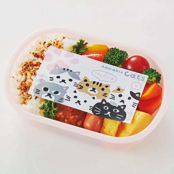 TORUNE 貓咪便當配件︱飯糰包裝袋 分菜杯 抗菌片︱便當裝飾 午餐 野餐 飯糰
