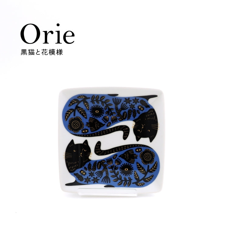 美濃燒 Orie 植物與黑貓 陶瓷餐盤系列︱方盤 沙拉碗 馬克杯 日式餐具