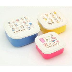 日本製 哆啦A夢 耐熱便當盒 環保餐盒 三入組 - 富士通販