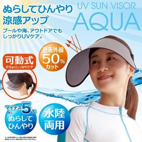 日本正AQUA UV CUT水陸兩用360度可折式夏天必備遮陽帽 - 富士通販