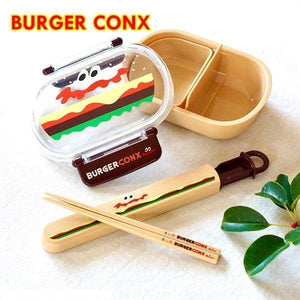 BURGER CONX 銀離子漢堡透明附蓋便當盒 - 富士通販