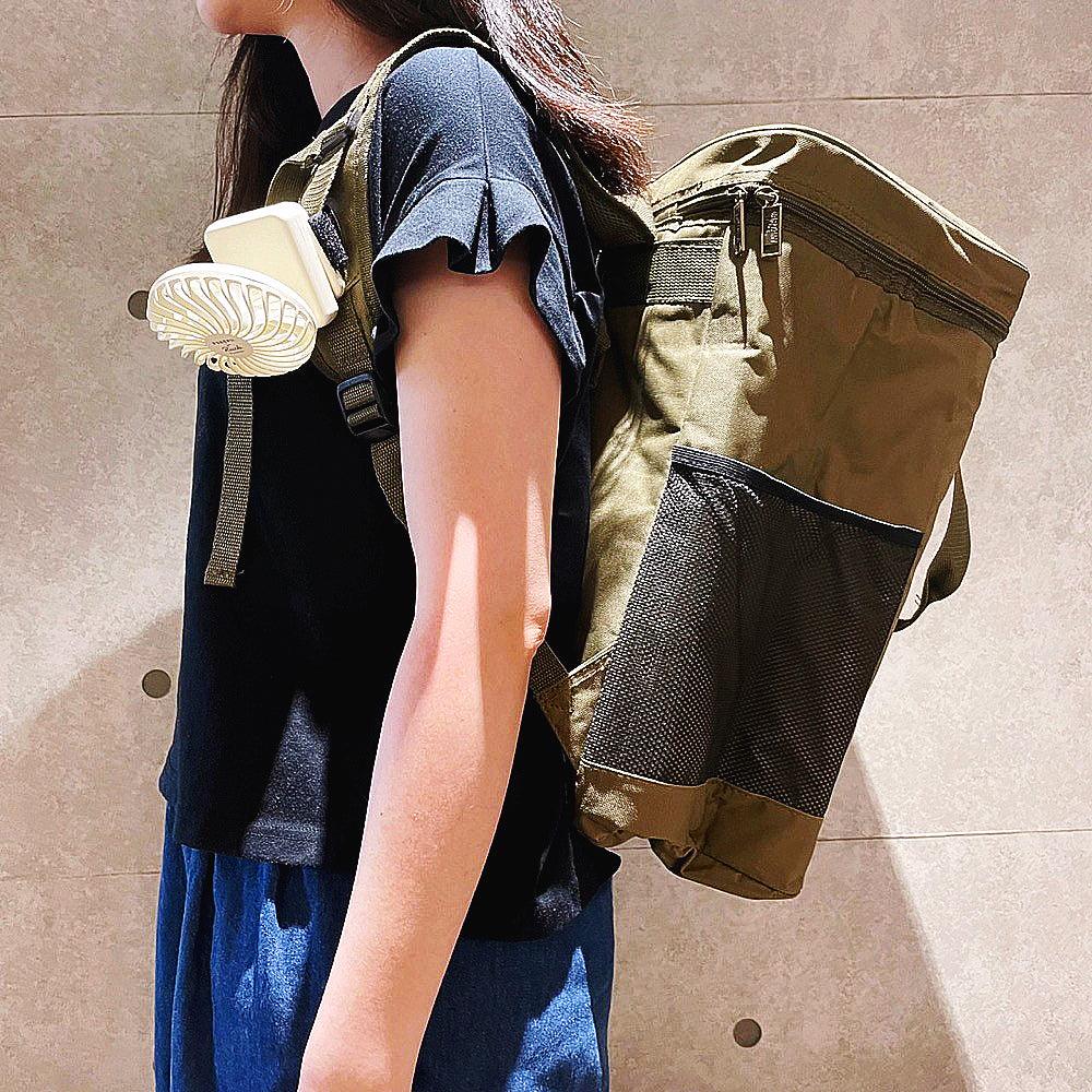 Captain Stag 日本鹿牌 帆布後背包保冷保溫袋｜橄欖綠 露營 保冷袋 野餐袋 - 富士通販