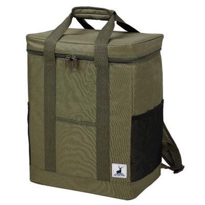 Captain Stag 日本鹿牌 帆布後背包保冷保溫袋｜橄欖綠 露營 保冷袋 野餐袋 - 富士通販