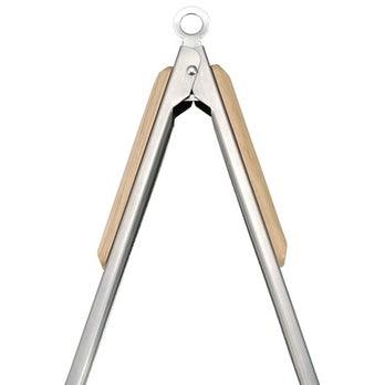 CAPTAIN STAG 鹿牌 露營 不銹鋼 木柄烤肉夾子 | 餐具 不鏽鋼 BBQ - 富士通販