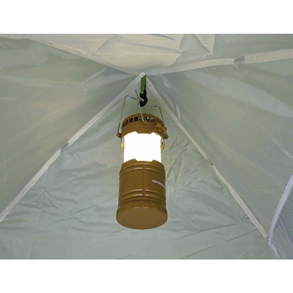 日本 CAPTAIN STAG 鹿牌 卡其黃 黑色 風扇 露營燈 | LED燈 電池式 露營 手提燈 露營風扇 - 富士通販