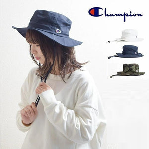 日本 Champion 素面logo抽繩漁夫帽 露營帽 登山帽 遮陽帽
