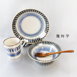 日本製 美濃燒 Clasico 幾何圖案餐具｜餐盤 餐碗 日式餐具 - 富士通販