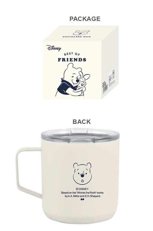 日本 迪士尼Disney 小熊維尼 POOH 不鏽鋼杯 350ml - 富士通販