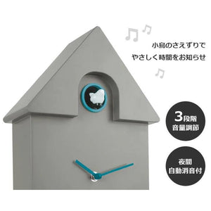 日本 fisura 簡約北歐風 布穀鳥掛鐘 - 富士通販