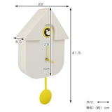 日本 fisura 簡約北歐風 布穀鳥掛鐘 - 富士通販