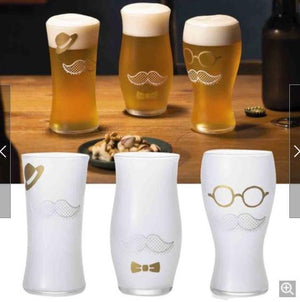 日本GENTLE BEER泡沫啤酒杯｜父親節禮物，領結眼鏡造型 - 富士通販
