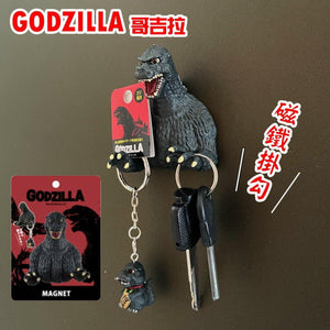 日本直送 正版Godzilla哥吉拉磁鐵 招福哥吉拉 鑰匙圈｜強力磁鐵掛勾 千禧 基多拉 黑多拉 - 富士通販