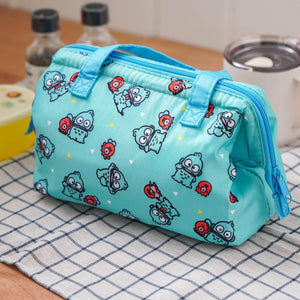 日本 三麗鷗 人魚漢頓Hangyodon藍色便當袋｜保冷保溫袋 水怪 兒童餐袋 含內袋 - 富士通販