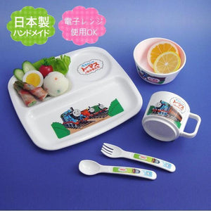 日本 耐熱微波兒童防摔餐具組-湯瑪士小火車｜Hello Kitty-日本製 - 富士通販