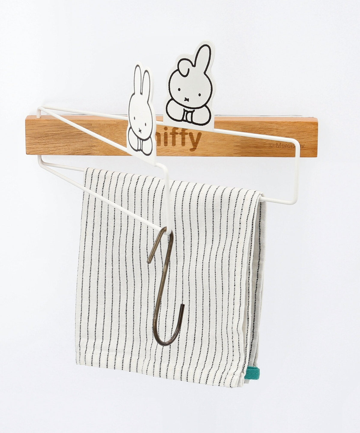 日本 miffy 米飛兔 磁吸折疊擦手巾毛巾掛架｜可折疊 廚房吊掛架 毛巾架 抹布架