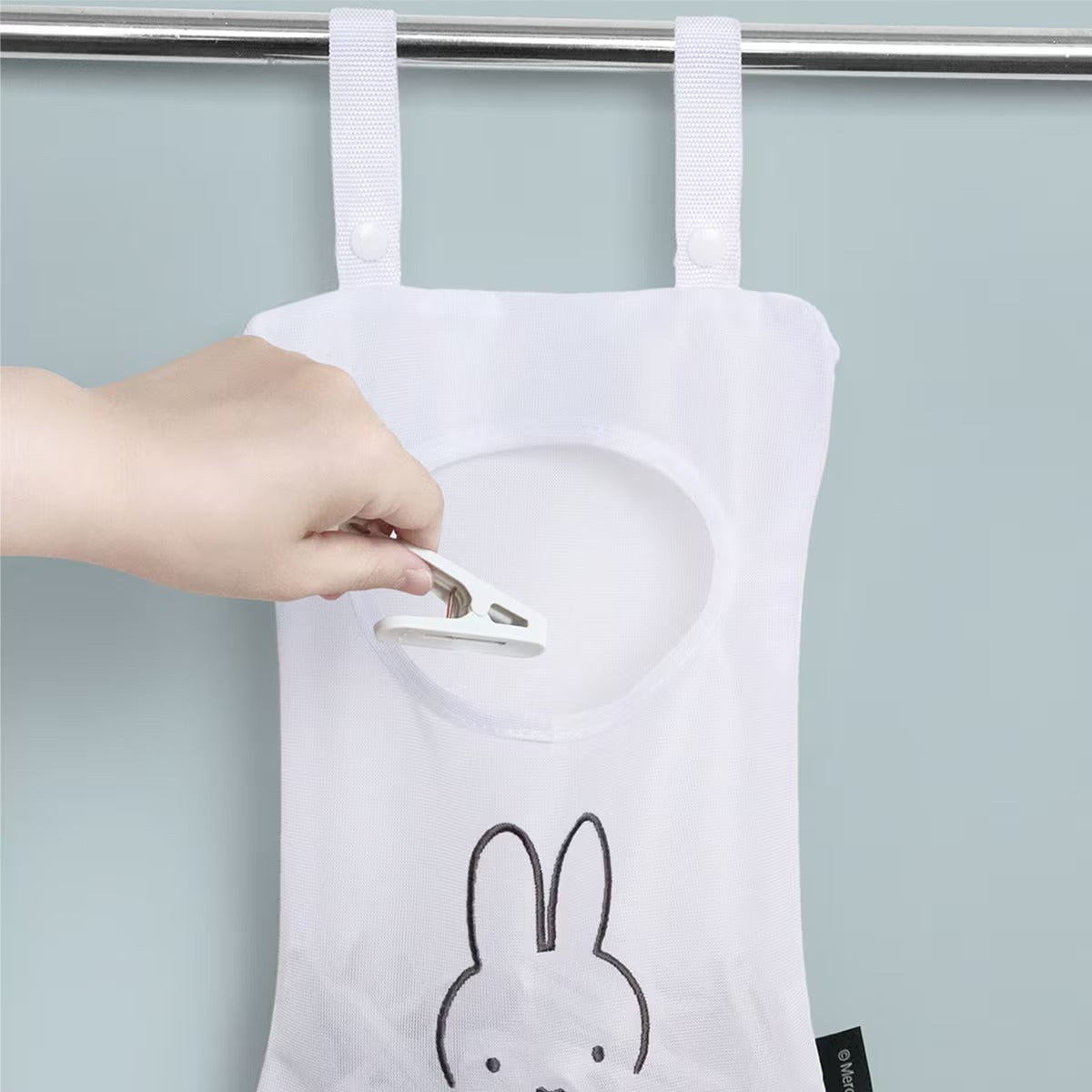 日本 miffy 米飛兔 掛式網狀收納袋｜浴室收納 玩具收納袋 掛式收納袋