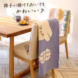 日本 BISQUE 可愛造型針織毯 花朵 貓咪 狗狗｜小毛毯 午睡毯 懶人毯