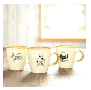 日本製KAKUNI &.黑貓hello美濃燒馬克杯 | 咖啡杯 水杯 牛奶杯 - 富士通販