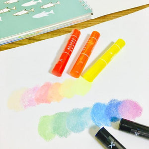 KOKUYO國譽透明無毒兒童蠟筆｜可混搭不同色彩、水彩 - 富士通販