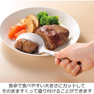 日本製 Leye 鋸齒湯匙 不銹鋼切割分食勺 - 富士通販