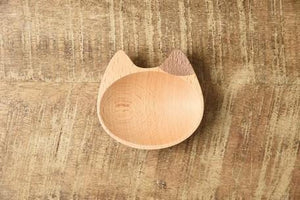 日本mio cat木質貓咪造型醬料小菜碟 - 富士通販