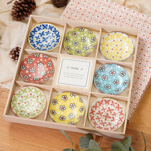 日本製造陶瓷小花圖案九宮格餐盤 | 新居禮 生日禮物 - 富士通販