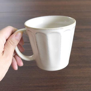 日本製 美濃燒 白色 陶瓷 馬克杯 | 日本製造 陶器 水杯 牛奶杯 咖啡杯 - 富士通販