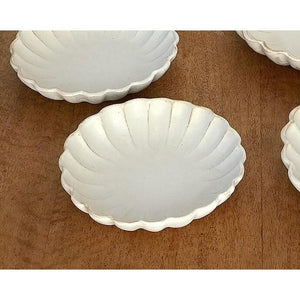 日本製 粉引花形盤|陶瓷盤 - 富士通販