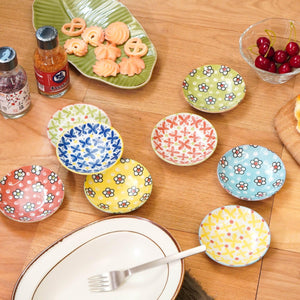 日本製造陶瓷小花圖案九宮格餐盤 | 新居禮 生日禮物 - 富士通販