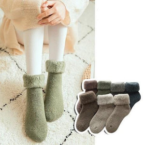 冬季保暖 | 6色厚棉襪，加厚款保暖襪，親膚舒適 - 富士通販