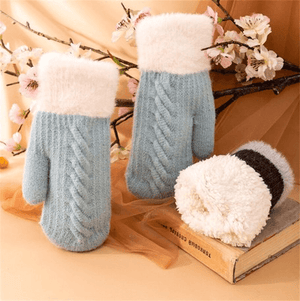日本針織溫暖手套 | 8色 加厚加絨 防寒保暖 - 富士通販