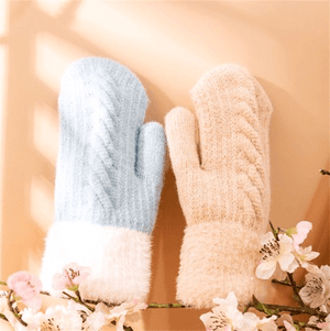 日本針織溫暖手套 | 8色 加厚加絨 防寒保暖 - 富士通販