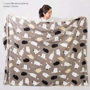 貓咪圖案 | 冷氣毯 | 毛毯 | 午睡毯 - 富士通販