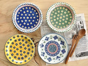 日本製陶瓷美濃燒傳統波蘭餐具圖樣 小菜盤 | 醬料盤 | 吐司盤 | 蛋糕盤 | 共四款可選 - 富士通販