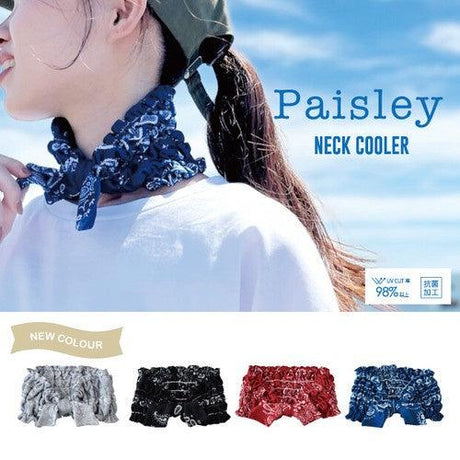 日本 PAISLEY 兩用 涼感巾 髮帶 - 富士通販